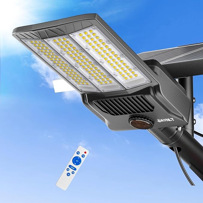 JAYNLT Y-9800W Solar Street Lights Outdoor, 750000LM 6500K High Powered by JAYNLT