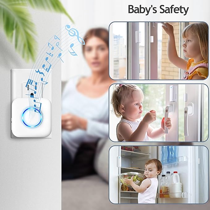 Door Chime, Satisure Door Sensor Chime When Door Opens, Door Entry Alarm - Image 5