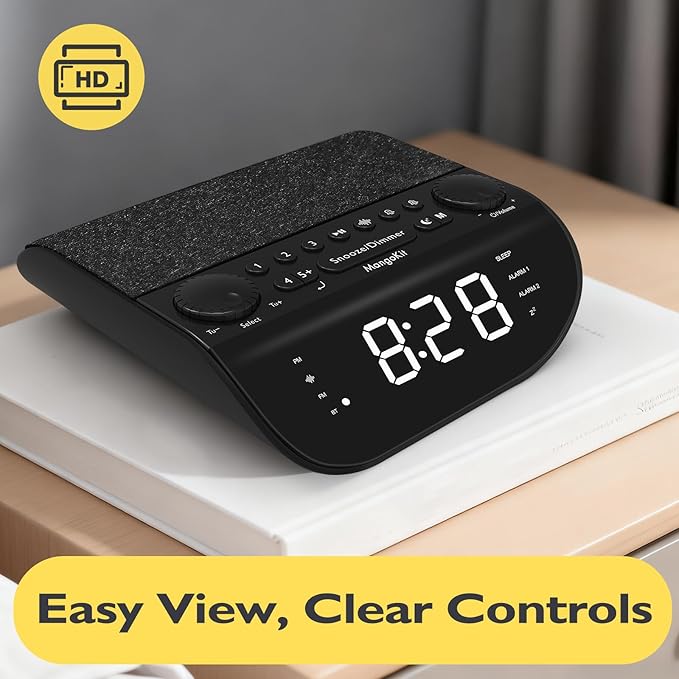 MangoKit FM Radio with Bluetooth 5.3, Dual Alarm Clock - Image 6