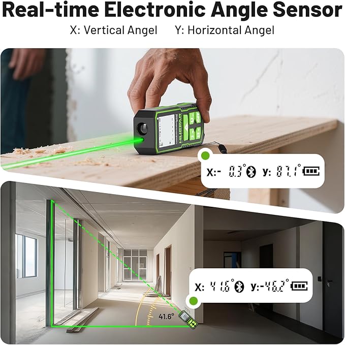 Laser Measuing Tool with Bluetooth APP, ±1/16" High Accuracy, Huepar - Image 9