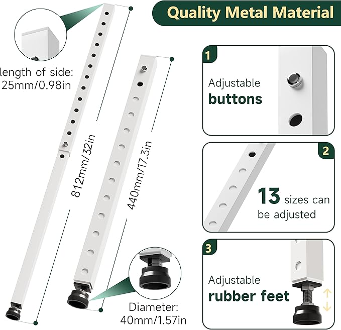 WooFog Window Security Bars Adjustable, Window Bars Security Inside Vertical - Image 2