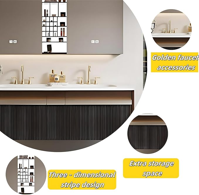 Bathroom Vanity with Double Sink - Image 4