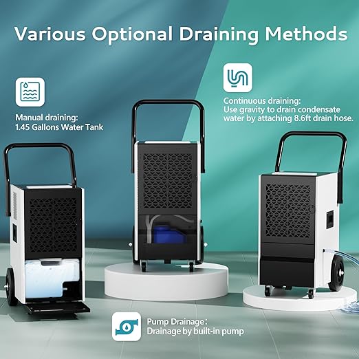 EUHOMY 160 Pints Commercial Dehumidifier - Image 4