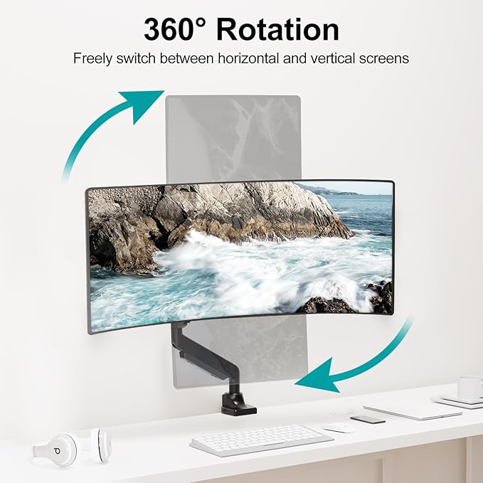 MOUNT PRO Single Monitor Mount for Max 43 Inch Ultrawide Computer Screen - Image 4