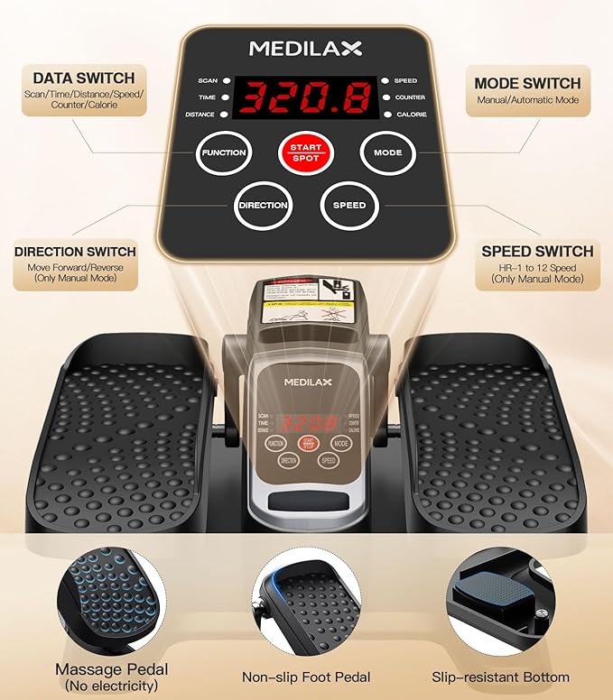 Under Desk Elliptical Machine, Ellipse Leg Exerciser Electric - Image 4