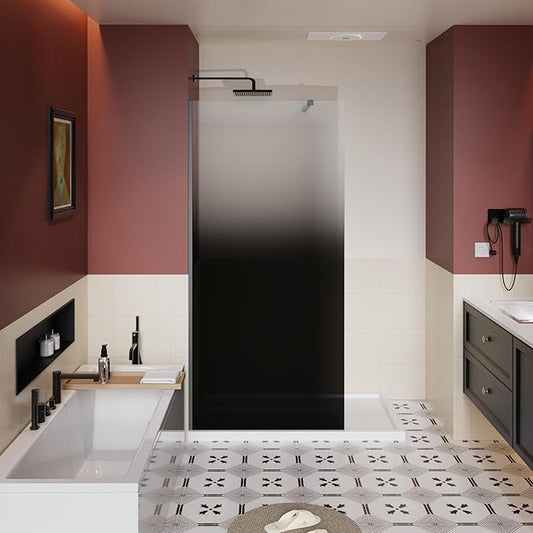 Goodyo 34"- 46" x 72" Glass Shower Door Clear Tempered Glass Panel Fixed Shower by Goodyo