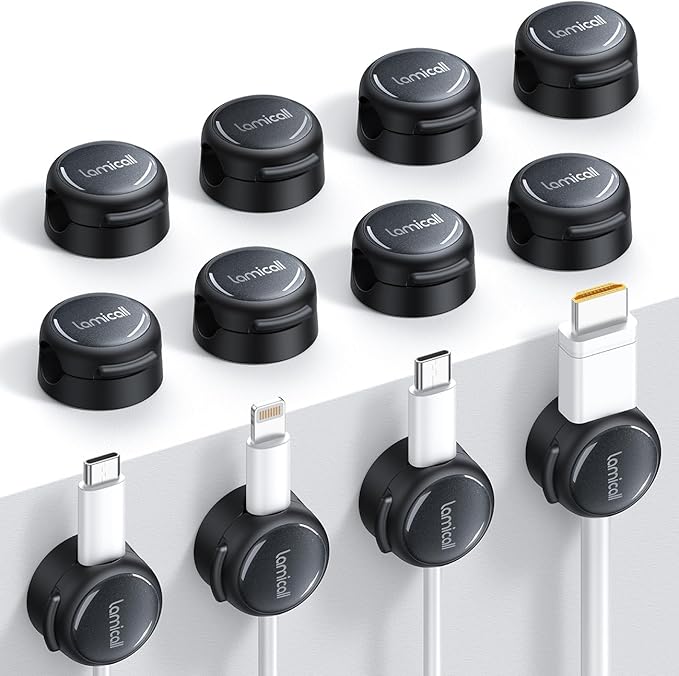 12Pack Magnetic Cord Organizer Cable Clips by Lamicall