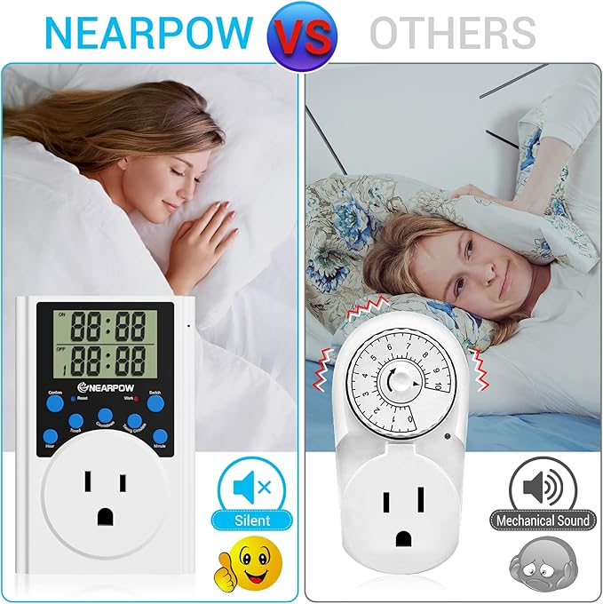 Timer Outlet, Nearpow Multifunctional Infinite Cycle Programmable Plug-in - Image 8