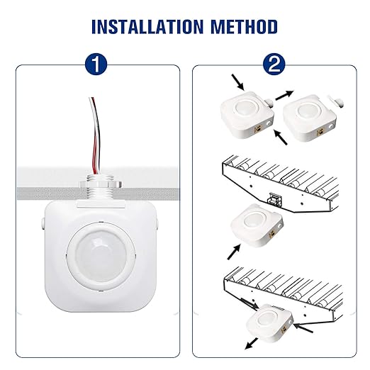 ECOELER Ceiling Occupancy Motion Sensor Switch, High Bay Fixture Mount 360° - Image 5