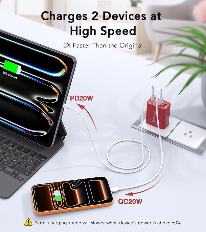 40W USB C Wall Charger, iPad Pro/Mini/Air, iPod Nano, iPod Touch, Smart Phone - Image 3