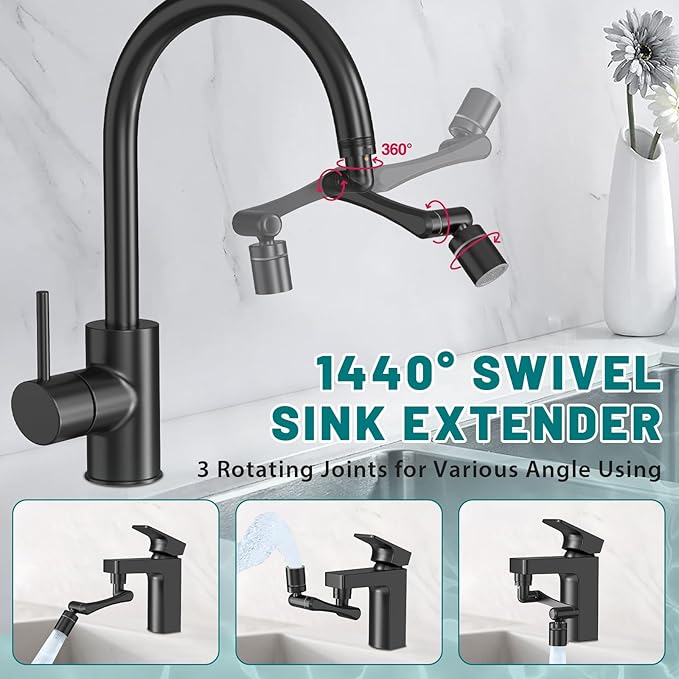 CECEFIN 1440° Rotating-Faucet-Extender Sink Aerator - Image 2