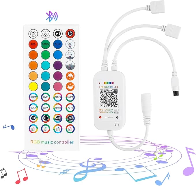 Taoellen Smart Bluetooth LED Controller, RGB Music LED Strip Lights Controller by Taoellen