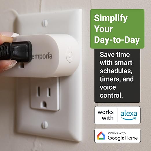 Emporia Energy Monitoring Smart Plug, WiFi Smart Outlet Plug Works - Image 2