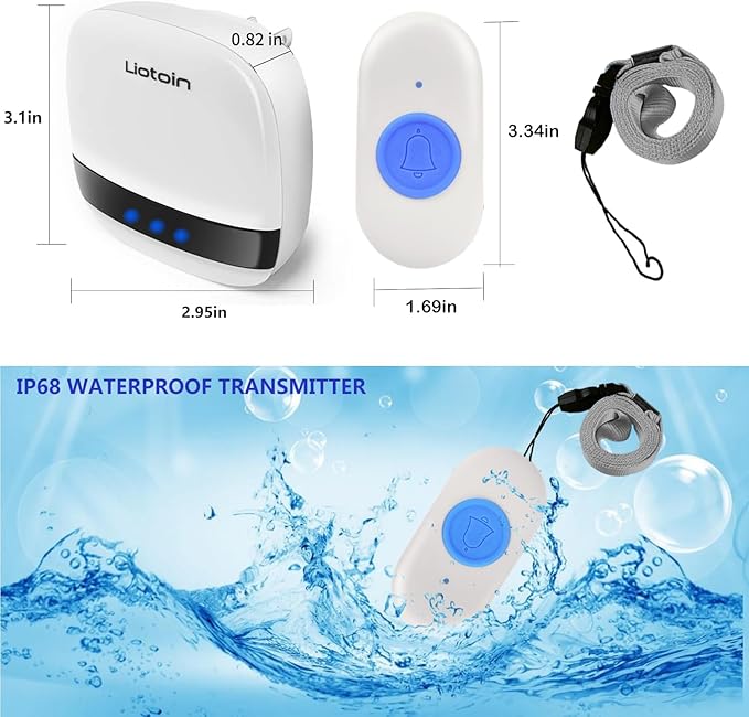 LIOTOIN Caregiver Pager Wireless Call Button Call Bell Call Light Alert Button - Image 6