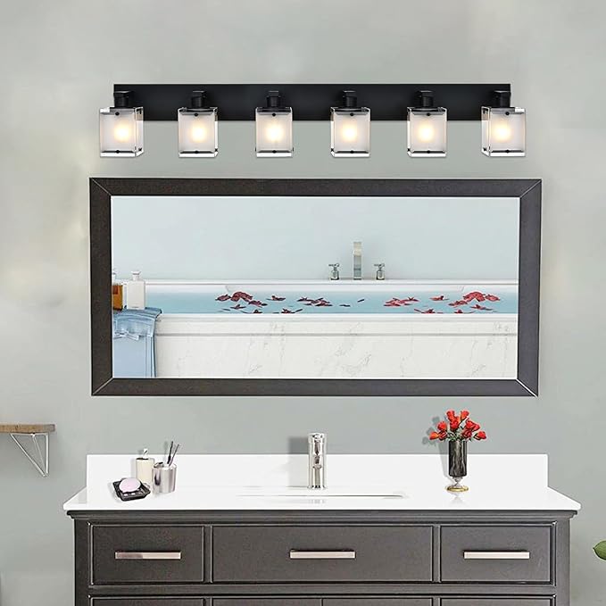 WINSHEN Bathroom Vanity Light Fixture, 6-Lights Modern Vanity Lighting Over - Image 3