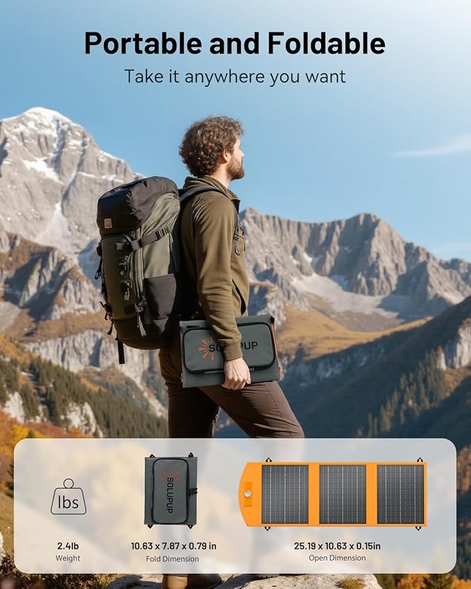 SOLUPUP Solar Panels 30W Portable Foldable Solar Charger - Image 4