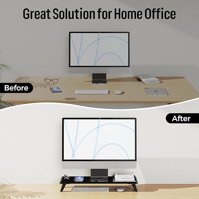 loukin Monitor Stand Riser for Desk, 22.4" x 8.3" Larger Computer Stand for - Image 7
