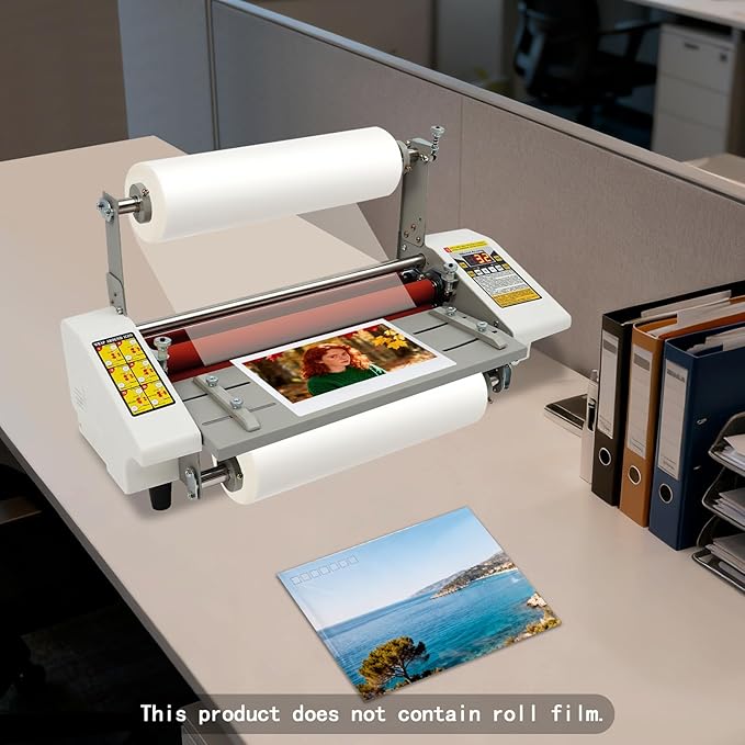 13 inch Laminator Machine Hot and Cold Roll Laminator 110V Digital Thermal - Image 3