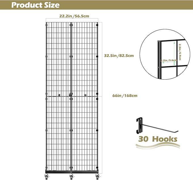 ztysn Grid Wall Panels Display Stand - Image 3