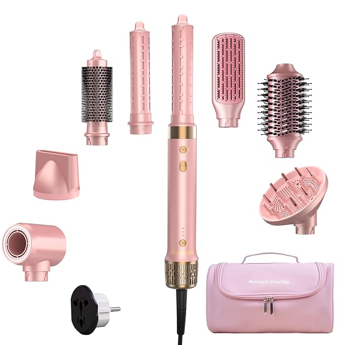 Mythsight Dual Voltage StyleVibe 8-in-1 Air Styler, Hair Dryer & Blow Dryer by Mythsight