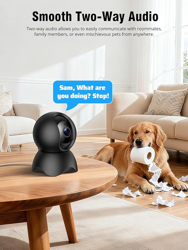 YYSY 2K 2.4G&5G Indoor Security Camera, 2 Packs Pet/Dog/Baby Security Camera - Image 5
