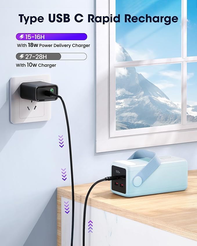 Aterob Portable Charger Power Bank 70000mAh, 22.5W Fast Charging USB C Battery - Image 6