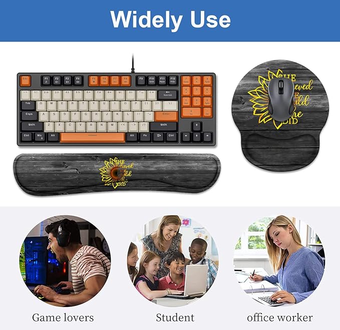 Keyboard Wrist Rest + Mouse Pad Wrist Support Set - Image 7