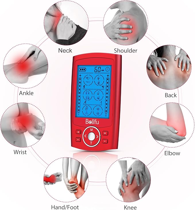 Belifu Dual Channel TENS EMS Unit 24 Modes Muscle Stimulator - Image 3