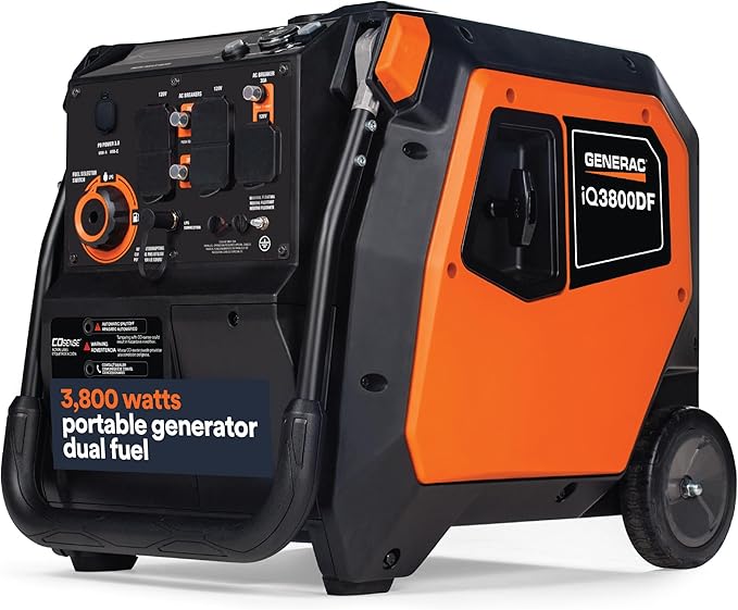 Generac 3, 800-Watt Dual-Fuel Portable Inverter Generator by Generac