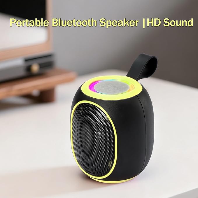 Portable Bluetooth Speaker – 8W HD audio quality, TWS stereo pairing, LED light - Image 4
