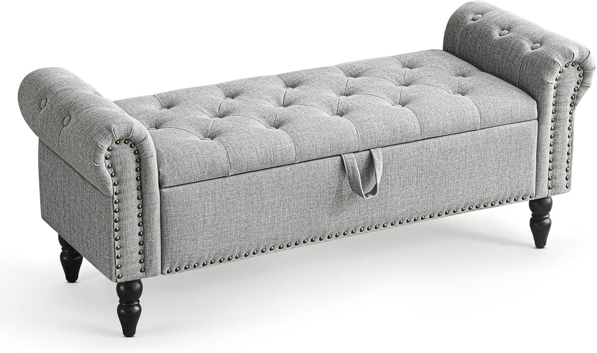 furniliving 51” bedroom bench, end of bed bench, main product view
