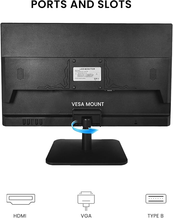 SKitphrati 21.5 Inch Touchscreen Monitor FHD 1920x1080p IPS Screen, VESA Support - Image 6