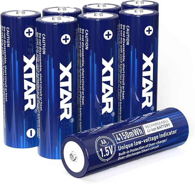 XTAR 4150mWh 1.5V AA Rechargeable aa Batteries: Longevity Safety Efficiency by XTARUSOfficial