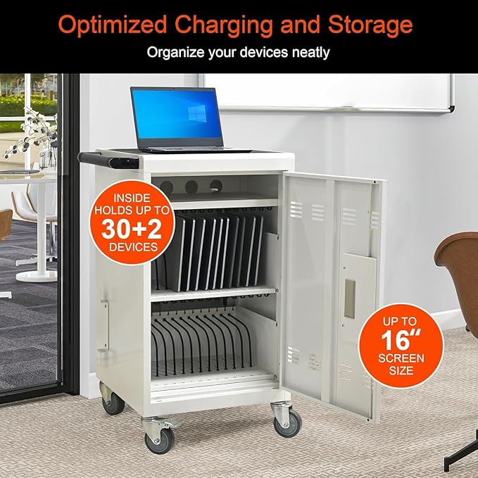 Aokleo 32 Devices Laptop Charging Cart - Image 5