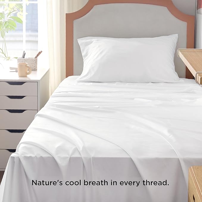 Bedsure Cooling Sheets Twin XL, Rayon Derived from Bamboo, Breathable & Soft - Image 3