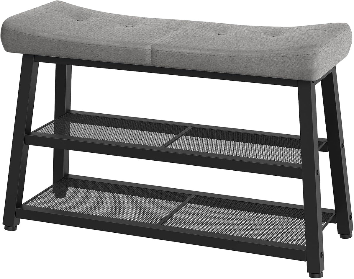 yatiney shoe bench, 3-tier shoe rack, entryway bench, main product view