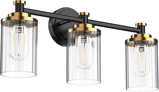 PHIXART Bathroom Lighting Fixtures Black and Gold Bathroom Vanity Light by PHIXART