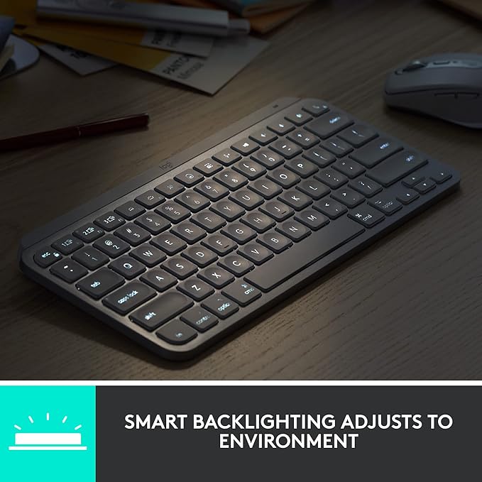 Logitech MX Keys Mini for Mac Minimalist Wireless Keyboard, Backlit Keys - Image 8
