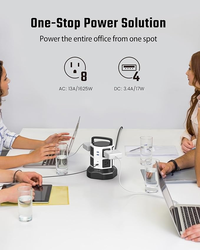 Tower Surge Protector Power Strip, JACKYLED Extension Cord - Image 3