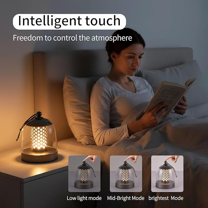 MKLK Camping Lantern, IPX4 Waterproof Touch Control LED Night Light, USB - Image 6