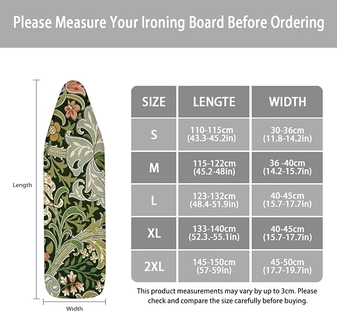 ZXFYGDX Cover for Ironing Board, William Morris Prints Table Top Ironing Board - Image 6