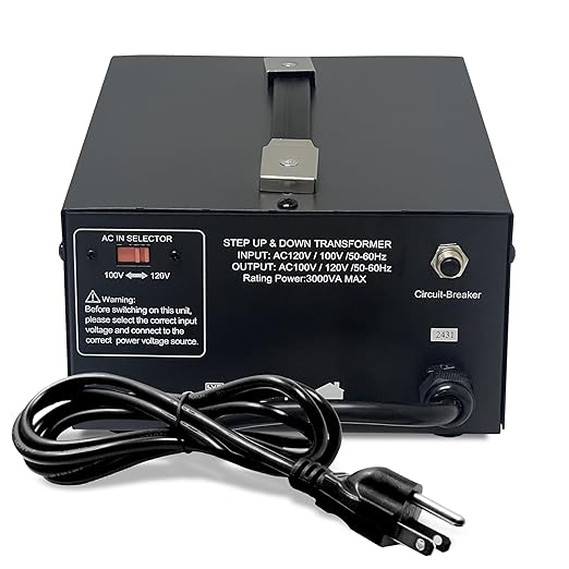 LiteFuze 3000 Watt Japan Voltage Converter Transformer Step Up/Down - 100v to - Image 3