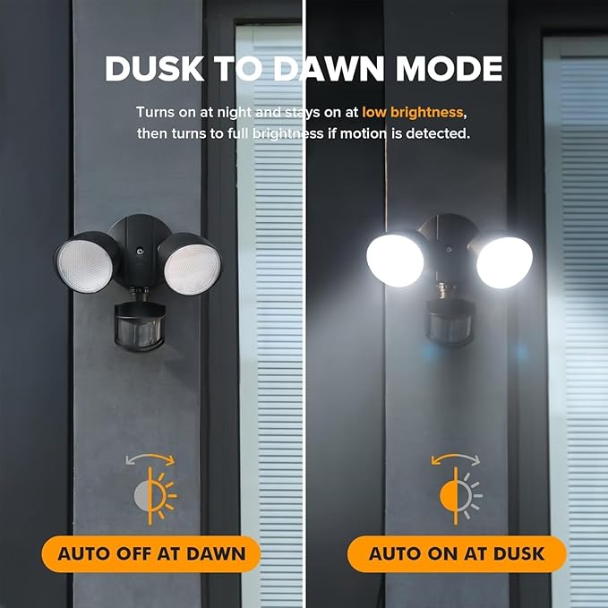 UME 2 Pack 32W 3500 Lumen LED Security Lights Motion Sensor Light Outdoor - Image 3