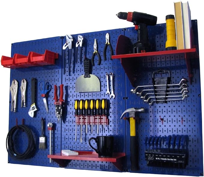 Wall Control Pegboard Organizer 4 ft. Metal Pegboard Standard Tool Storage Kit by Wall+Control