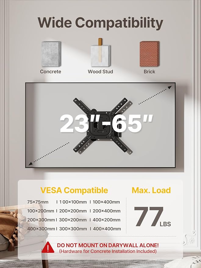 monTEK Full Motion TV Wall Mount - Image 2