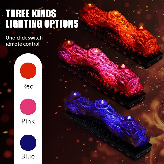 Electric Fireplace Logs Realistic Flame Effect - Image 3