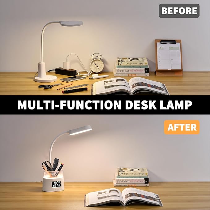Led Desk Lamp with Pen Holder, Touch Lamps - Image 7
