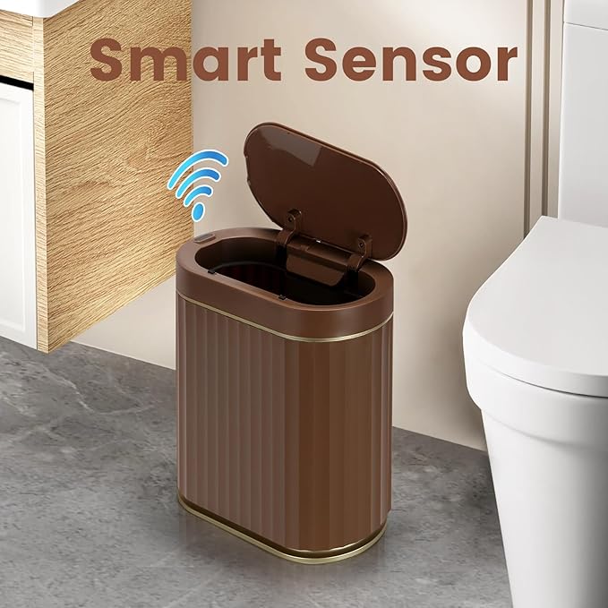 ELPHECO Bathroom Motion Sensor Trash can 2 Gallon Automatic Garbage Can - Image 3