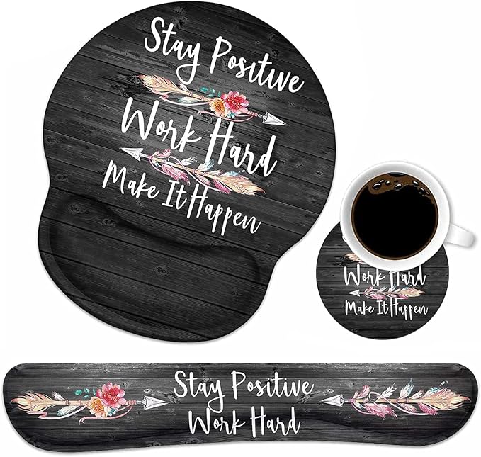 Keyboard Wrist Rest and Mouse Pad Wrist Support Set by Unknown