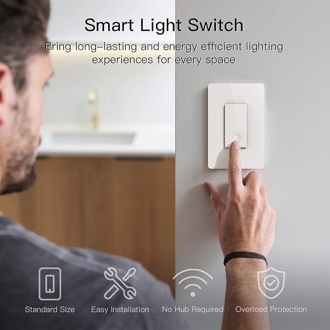 TREATLIFE Smart Switch 4 Pack, 2.4Ghz WiFi Light Switch Single-Pole, Neutral - Image 7